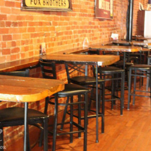 Wick's Pizza in New Albany Upstairs Pub/Band Side Hightop Tables, stage right
