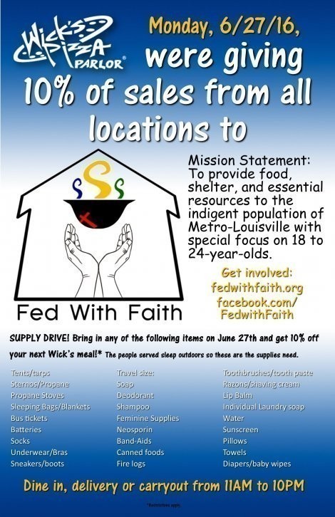 Fed with Faith Supply Drive